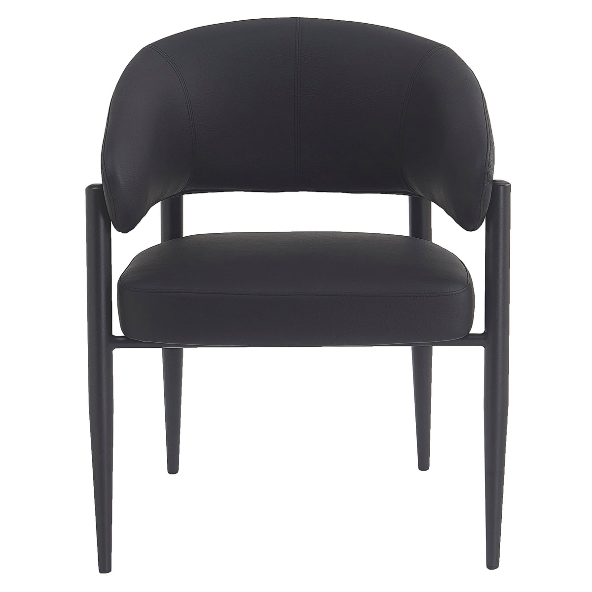 Bronson Dining/Lounge Chair (Black and Black) (Set of 2)