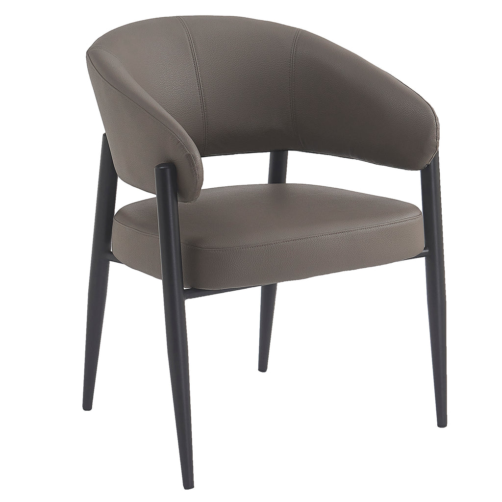 Bronson Dining/Lounge Chair (Stone and Black) (Set of 2)