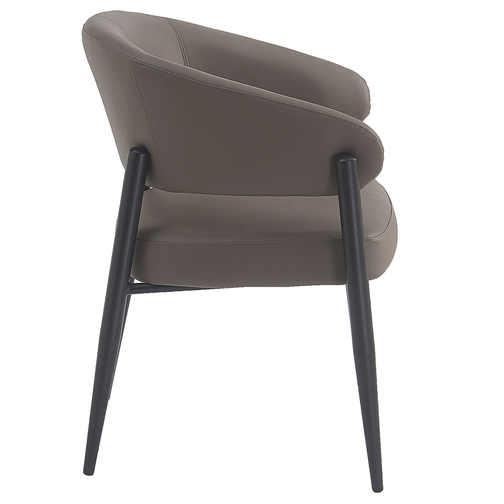 Bronson Dining/Lounge Chair (Stone and Black) (Set of 2)