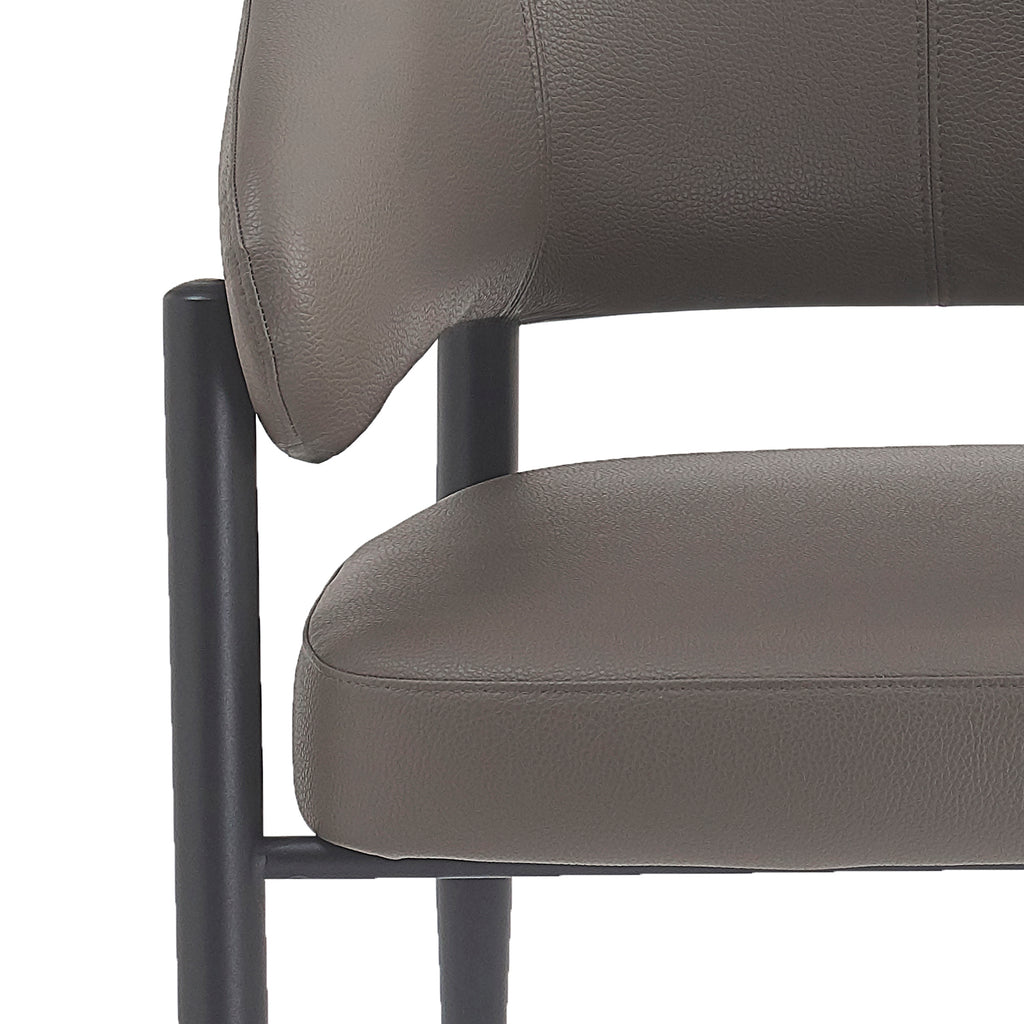 Bronson Dining/Lounge Chair (Stone and Black) (Set of 2)