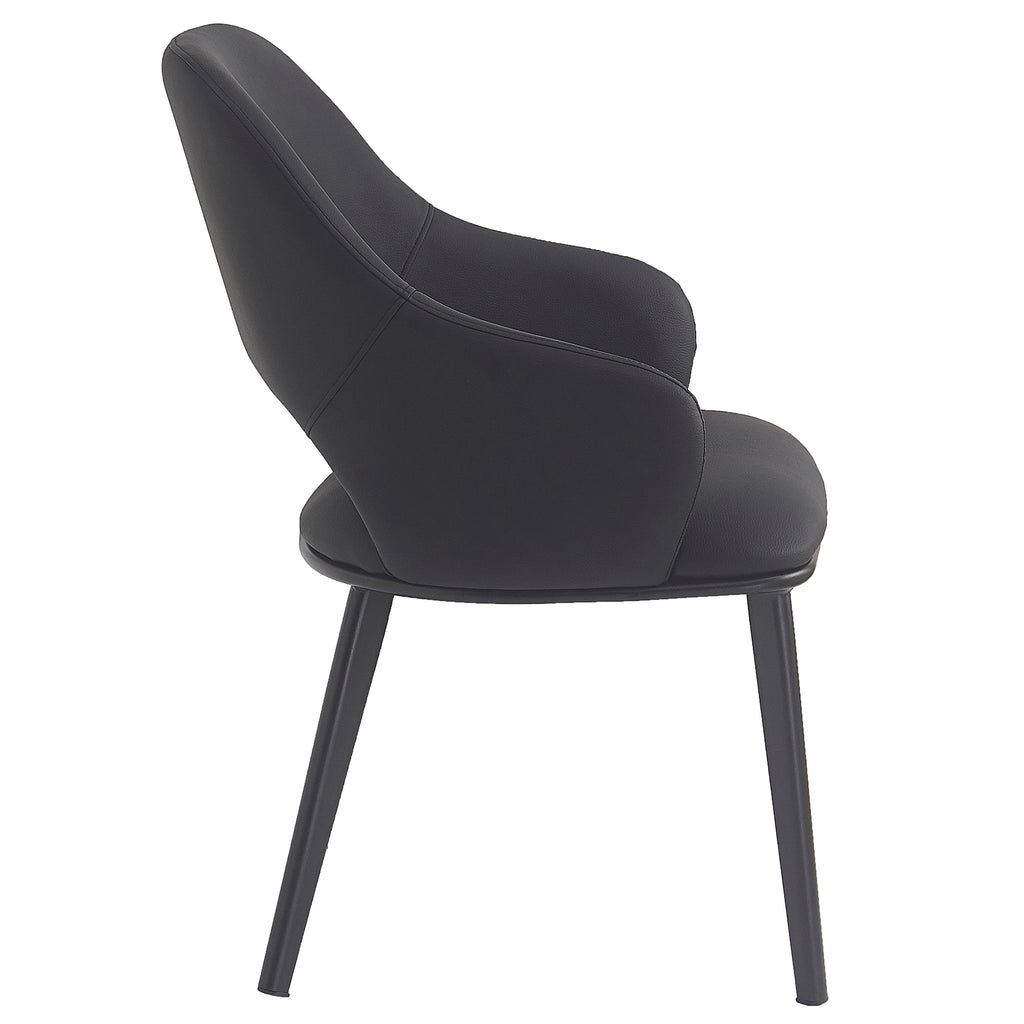 Denzel Dining/Lounge Chair (Black and Black) (Set of 4)