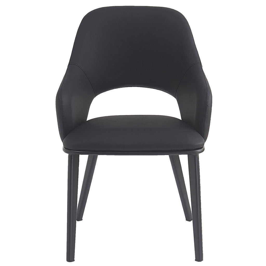 Denzel Dining/Lounge Chair (Black and Black) (Set of 4)