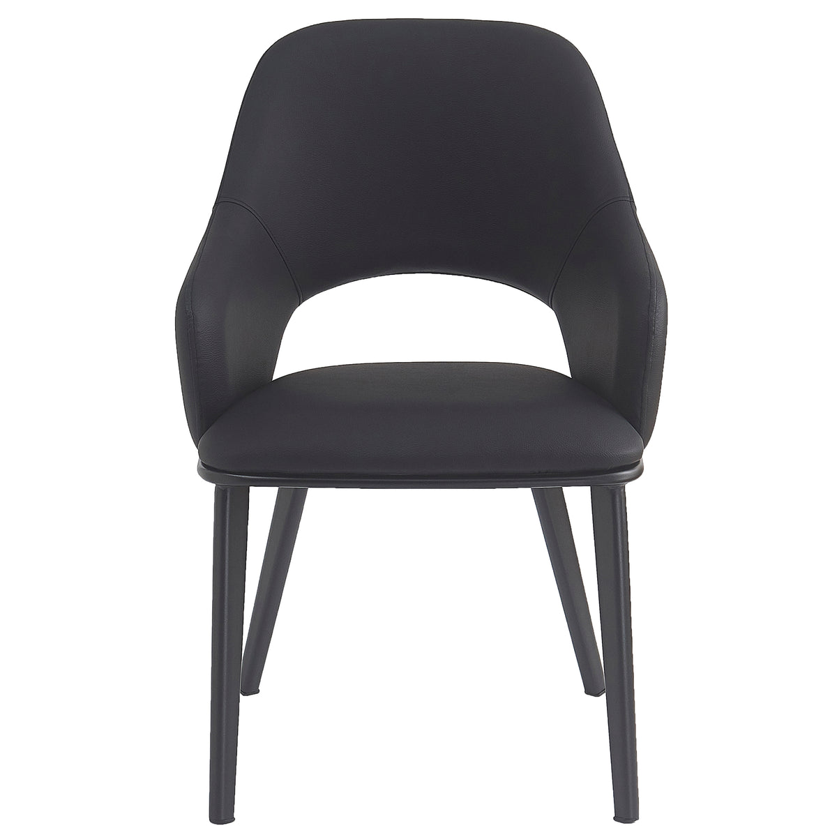 Denzel Dining/Lounge Chair (Black and Black) (Set of 4)