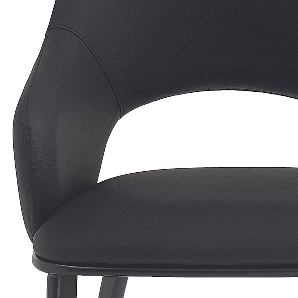 Denzel Dining/Lounge Chair (Black and Black) (Set of 4)