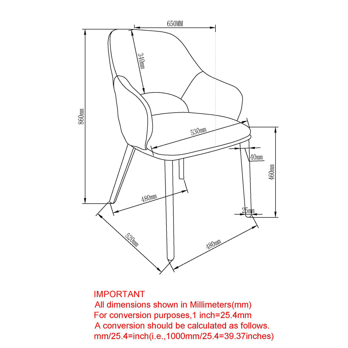 Denzel Dining/Lounge Chair (Black and Black) (Set of 4)