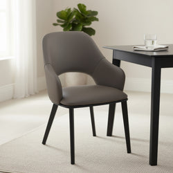 Denzel Dining/Lounge Chair (Stone and Black) (Set of 4)