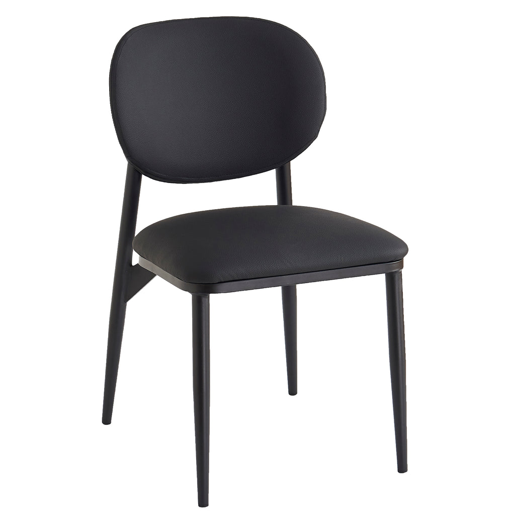 Gideon Dining/Lounge Chair (Black and Black) (Set of 4)