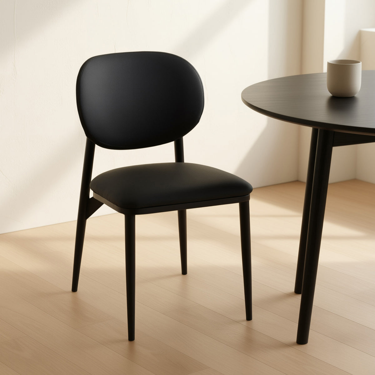 Gideon Dining/Lounge Chair (Black and Black) (Set of 4)