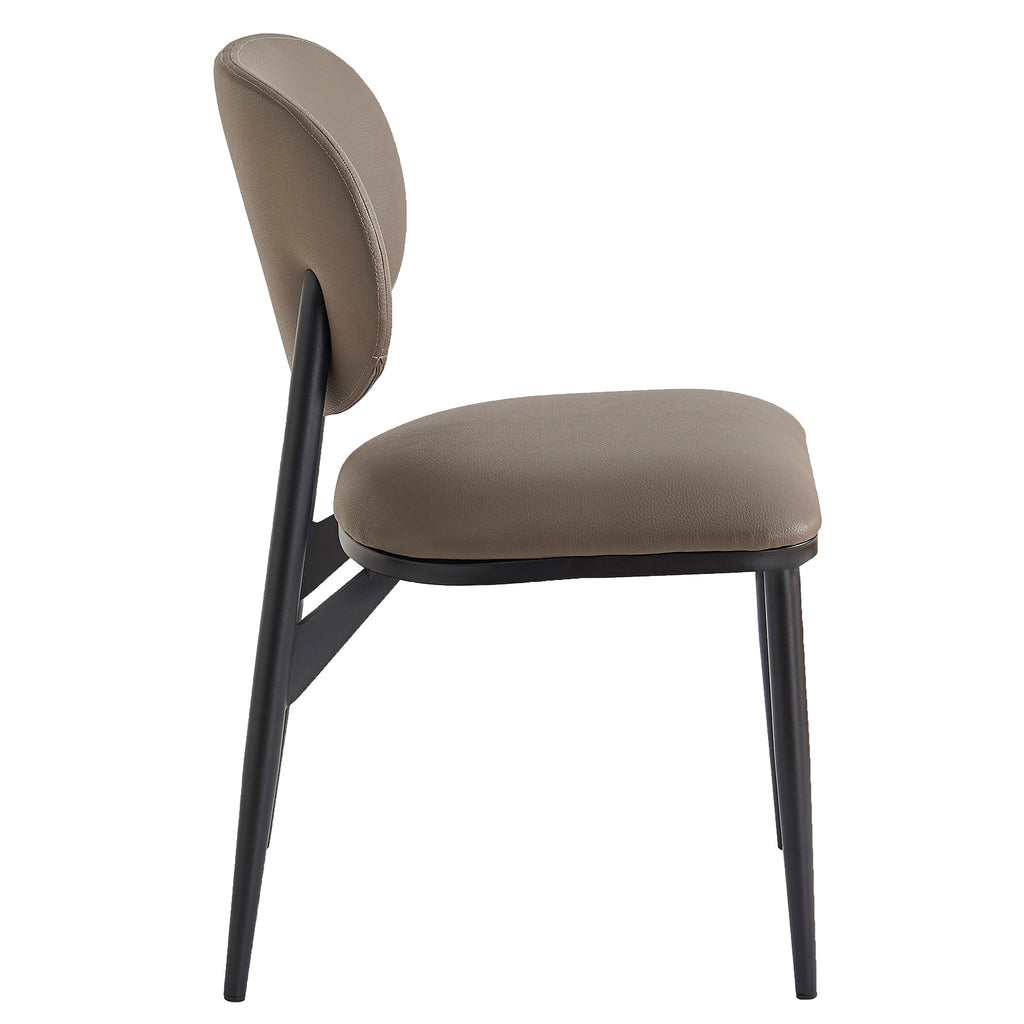 Gideon Dining/Lounge Chair (Stone and Black) (Set of 4)