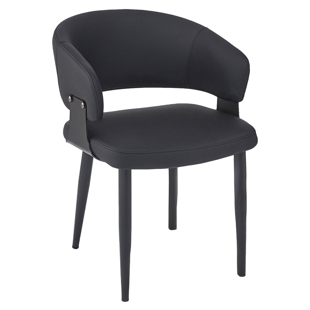 Sloane Dining/Lounge Chair (Black and Black) (Set of 4)