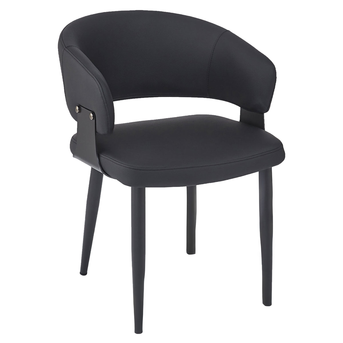 Sloane Dining/Lounge Chair (Black and Black) (Set of 4)