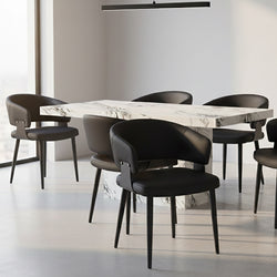 Sloane Dining/Lounge Chair (Black and Black) (Set of 4)