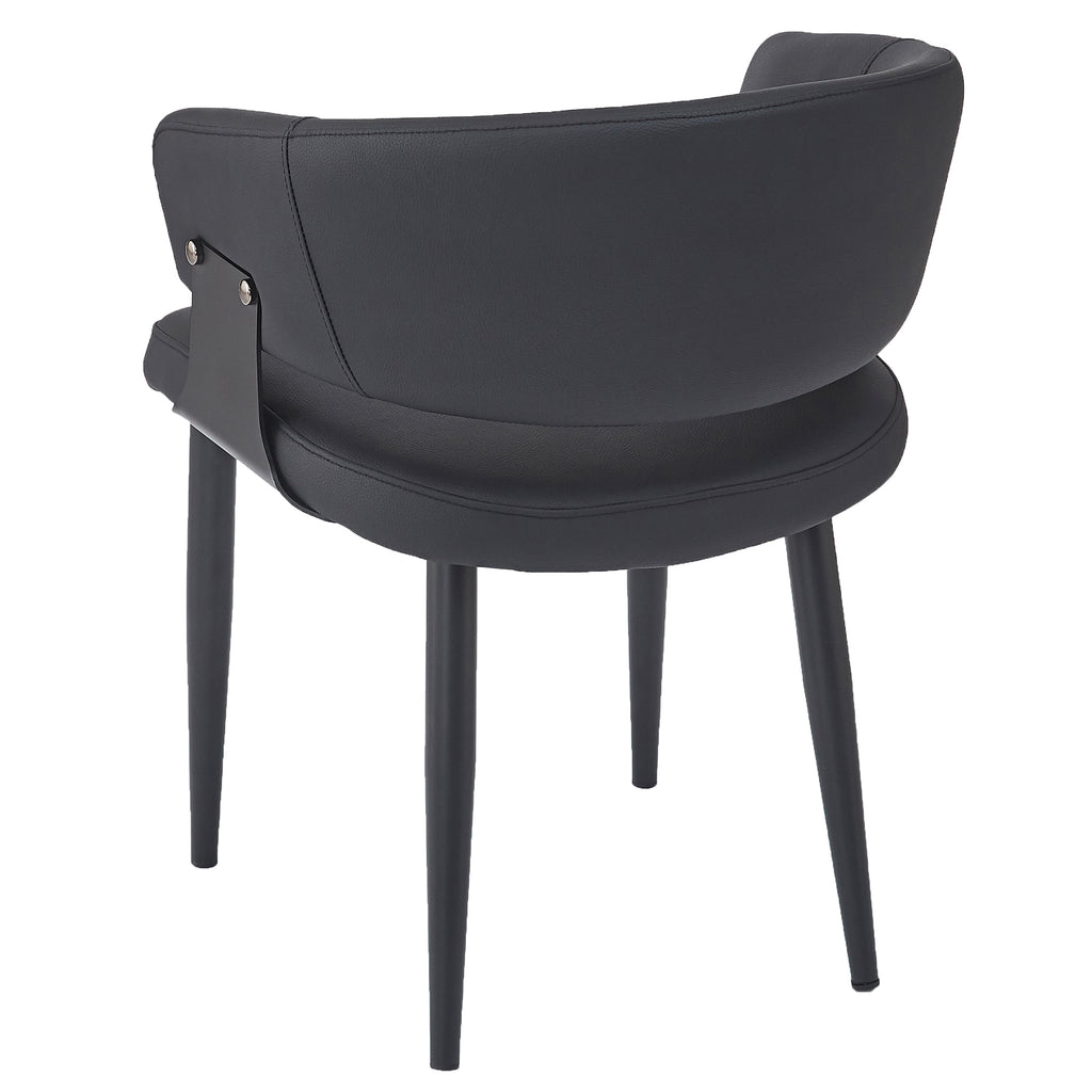 Sloane Dining/Lounge Chair (Black and Black) (Set of 4)