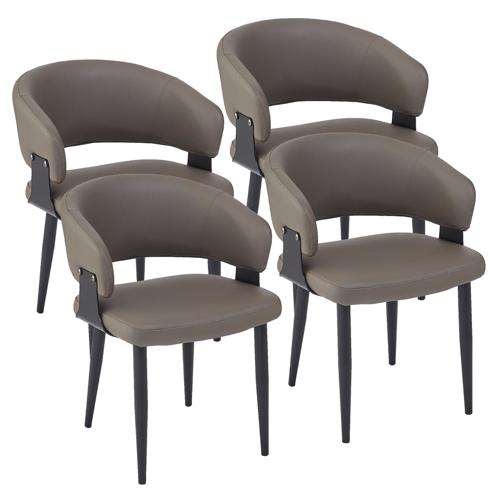 Sloane Dining/Lounge Chair (Stone and Black) (Set of 4)