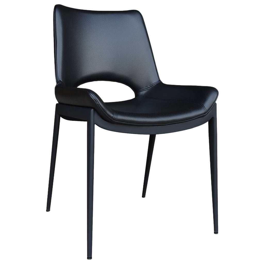 Icona Dining/Lounge Chair (Black and Black) (Set of 6)
