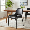 Icona Dining/Lounge Chair (Black and Black) (Set of 6)