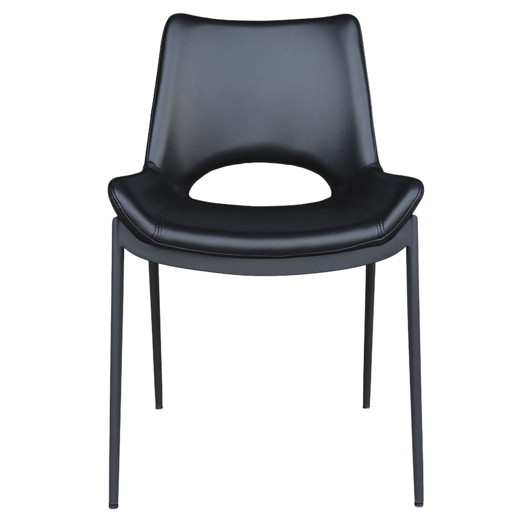 Icona Dining/Lounge Chair (Black and Black) (Set of 6)