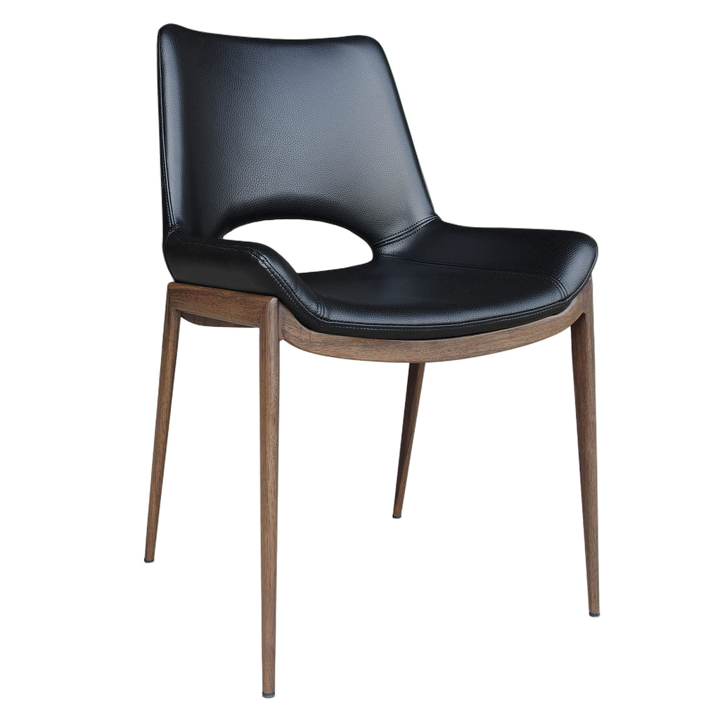 Icona Dining/Lounge Chair (Black and Walnut) (Set of 6)