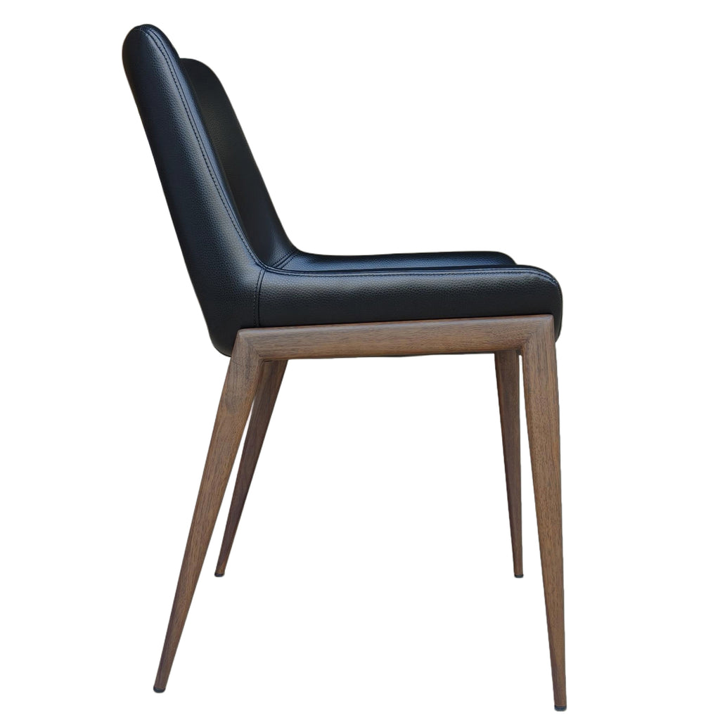 Icona Dining/Lounge Chair (Black and Walnut) (Set of 6)