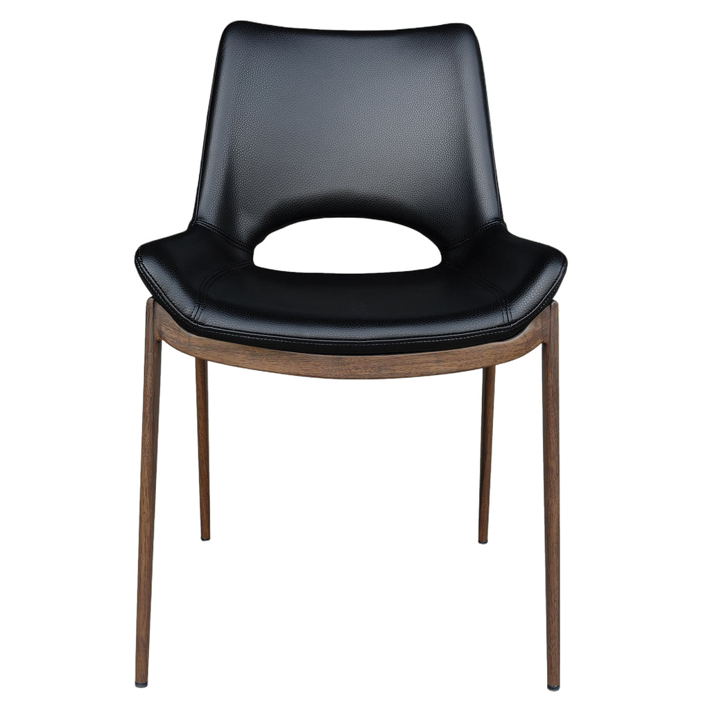 Icona Dining/Lounge Chair (Black and Walnut) (Set of 6)