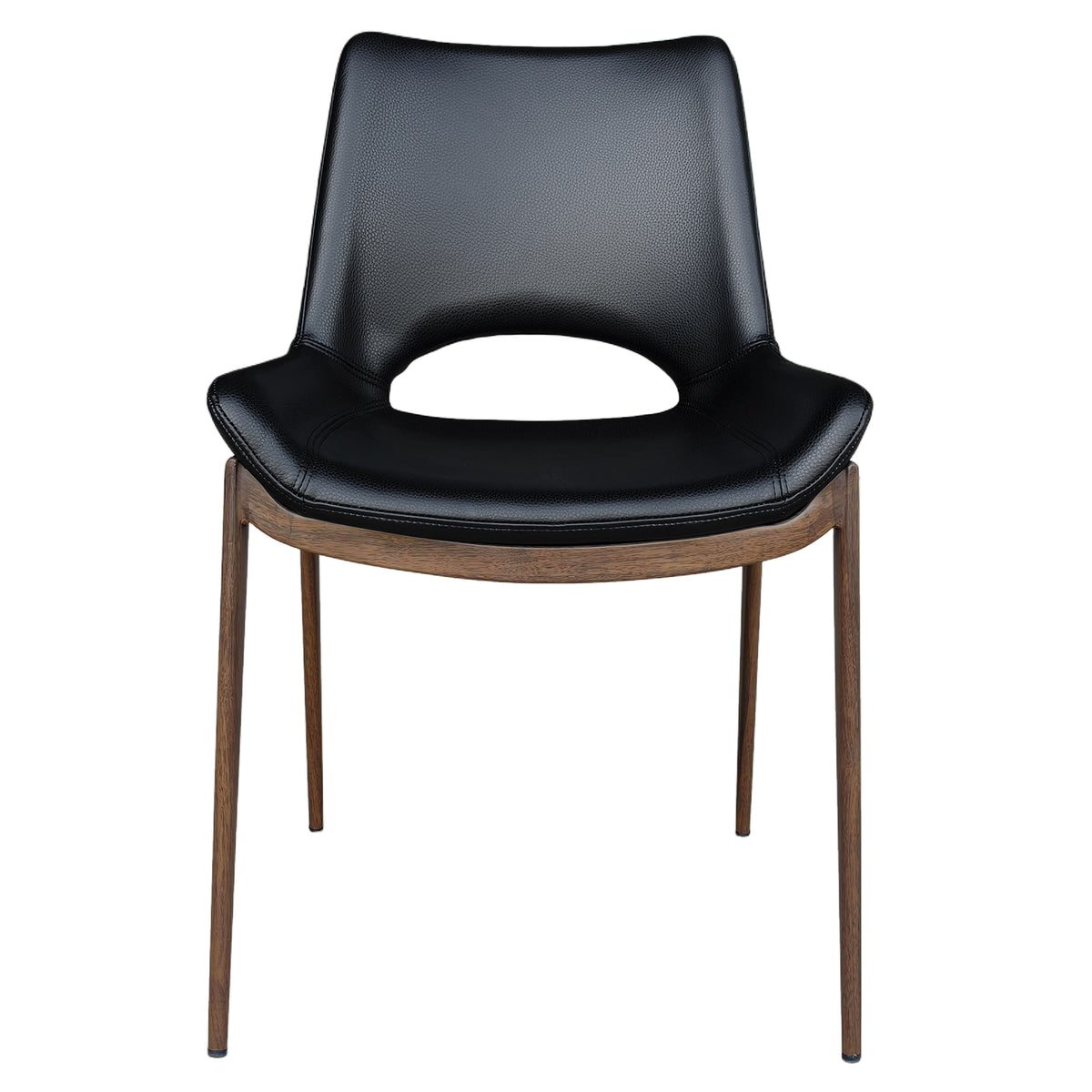 Icona Dining/Lounge Chair (Black and Walnut) (Set of 6)