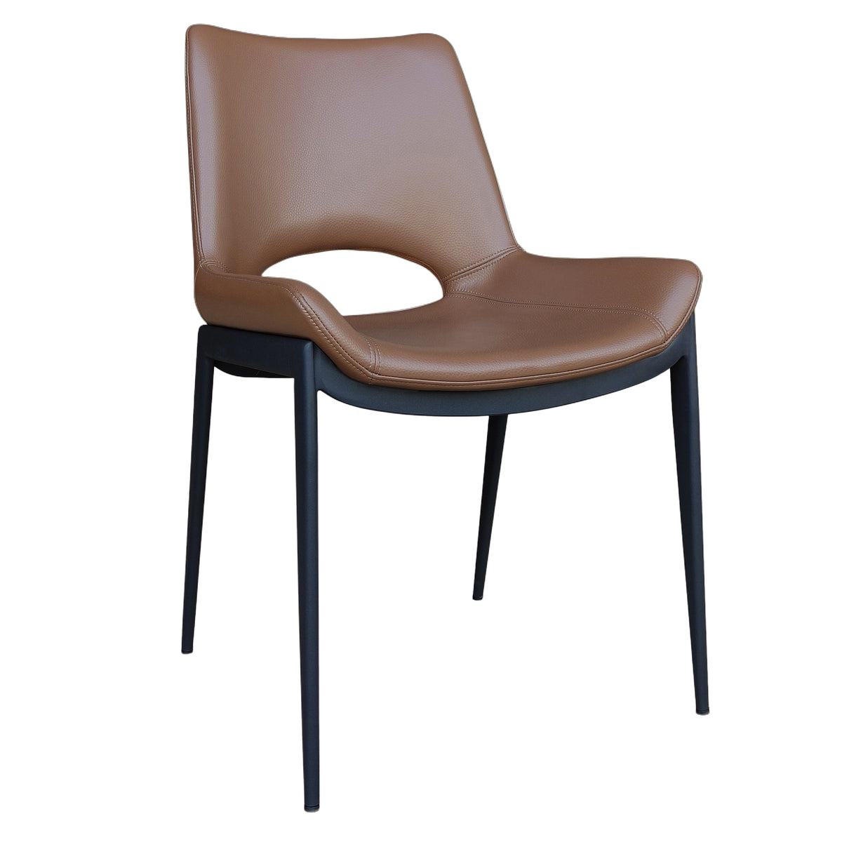 Icona Dining/Lounge Chair (Saddle and Black) (Set of 6)