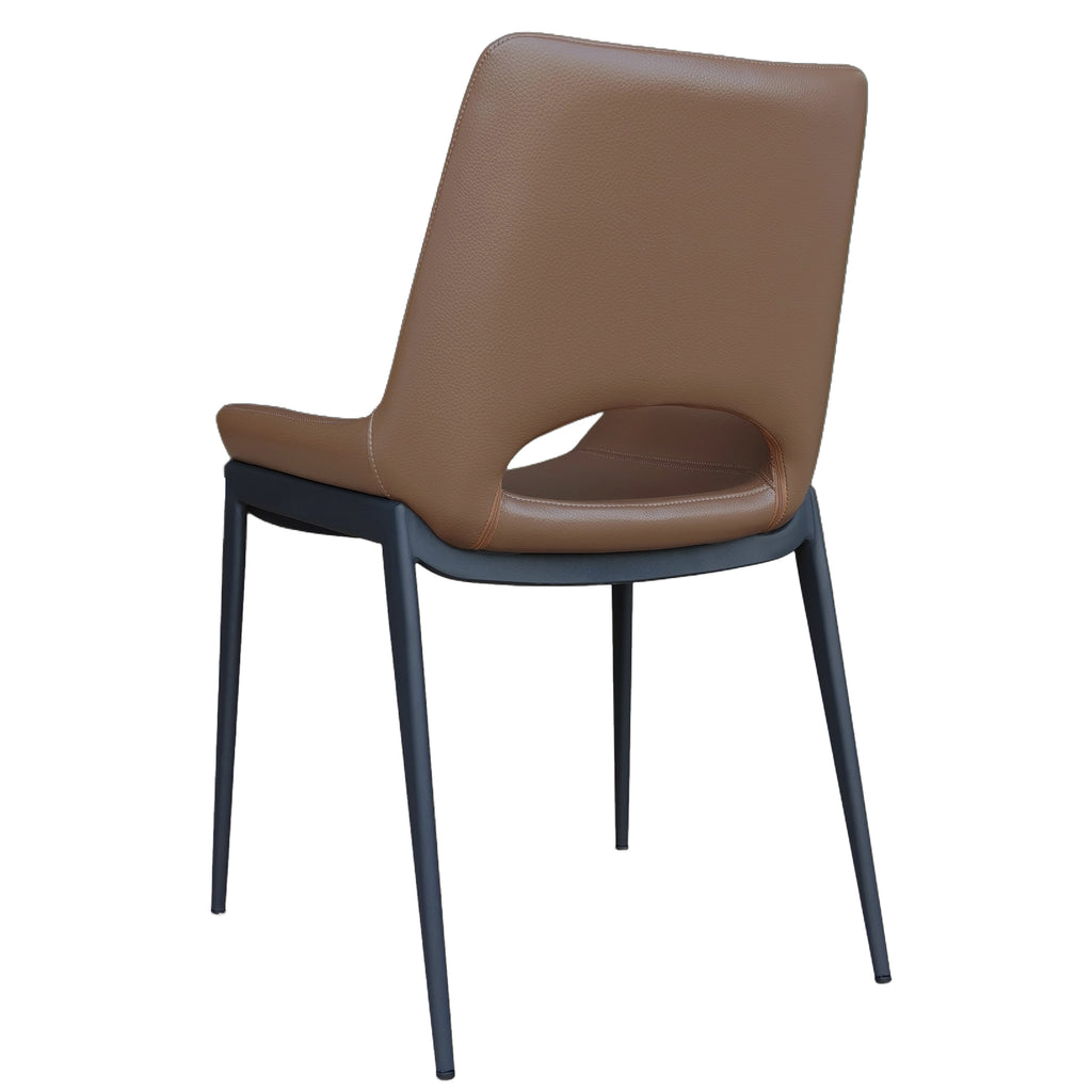 Icona Dining/Lounge Chair (Saddle and Black) (Set of 6)