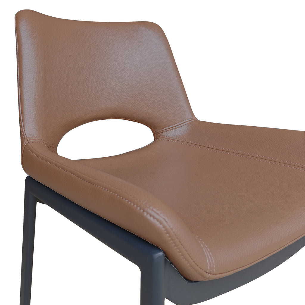 Icona Dining/Lounge Chair (Saddle and Black) (Set of 6)