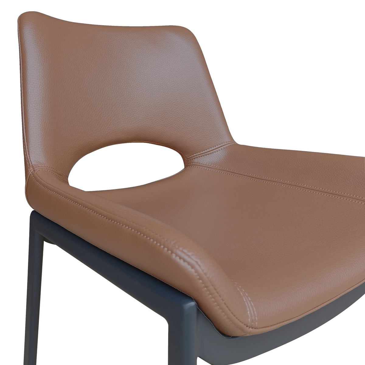 Icona Dining/Lounge Chair (Saddle and Black) (Set of 6)
