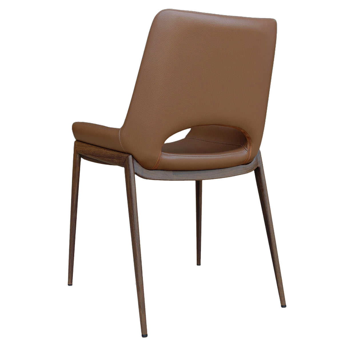 Icona Dining/Lounge Chair (Saddle and Walnut) (Set of 6)