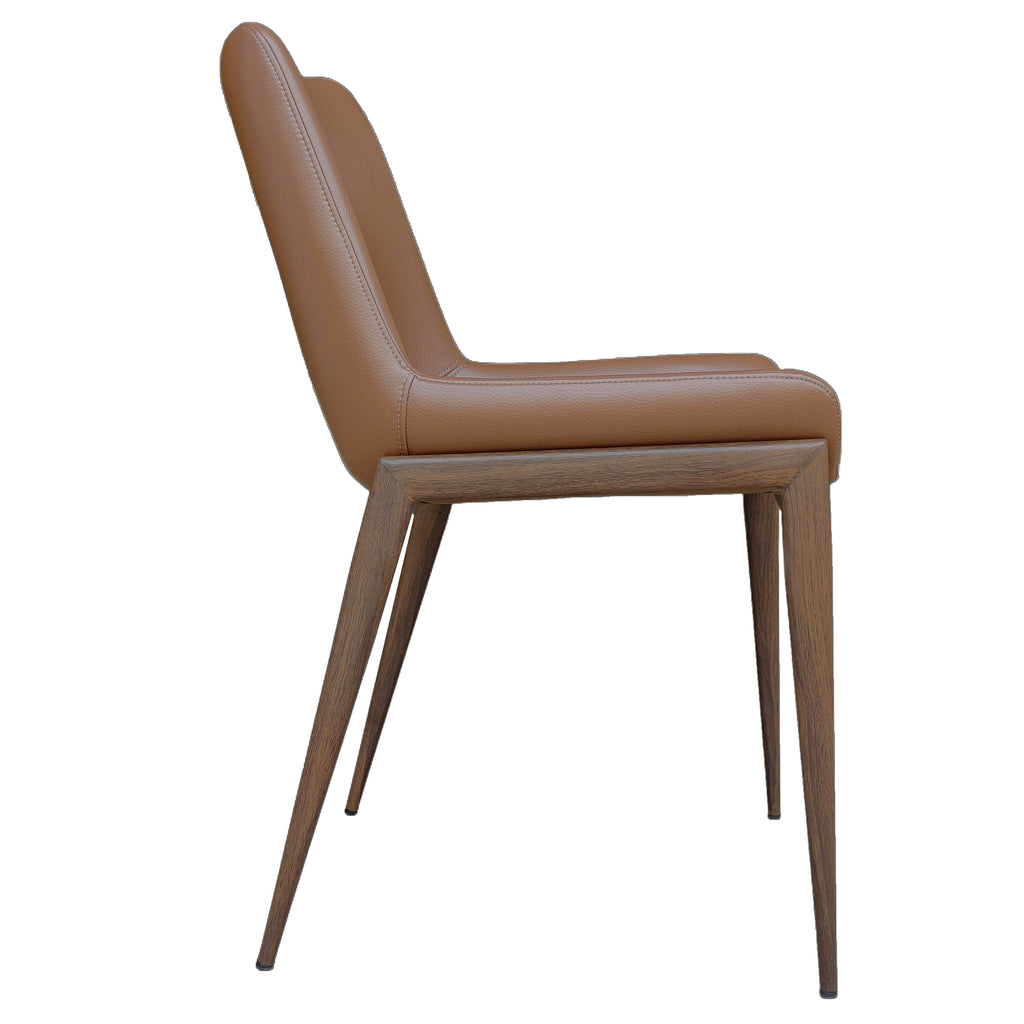 Icona Dining/Lounge Chair (Saddle and Walnut) (Set of 6)