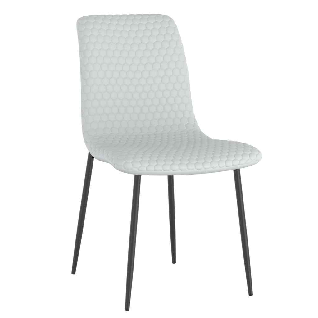 Brixx Dining/Lounge Chair (Light Grey and Black) (Set of 2)