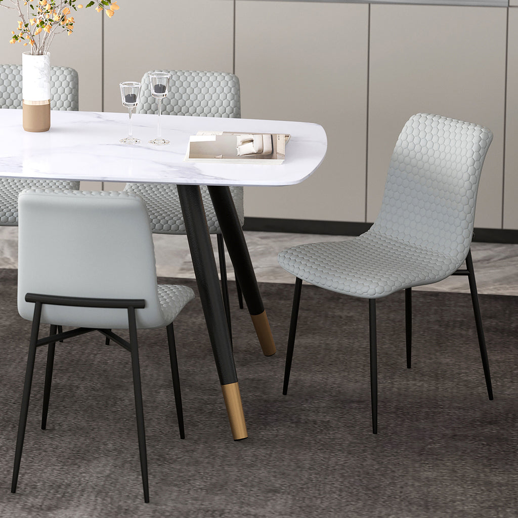 Brixx Dining/Lounge Chair (Light Grey and Black) (Set of 2)