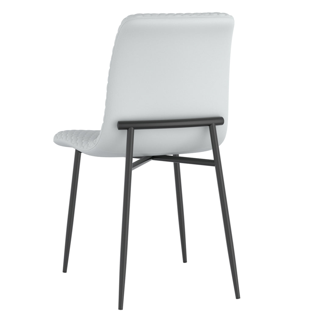 Brixx Dining/Lounge Chair (Light Grey and Black) (Set of 2)