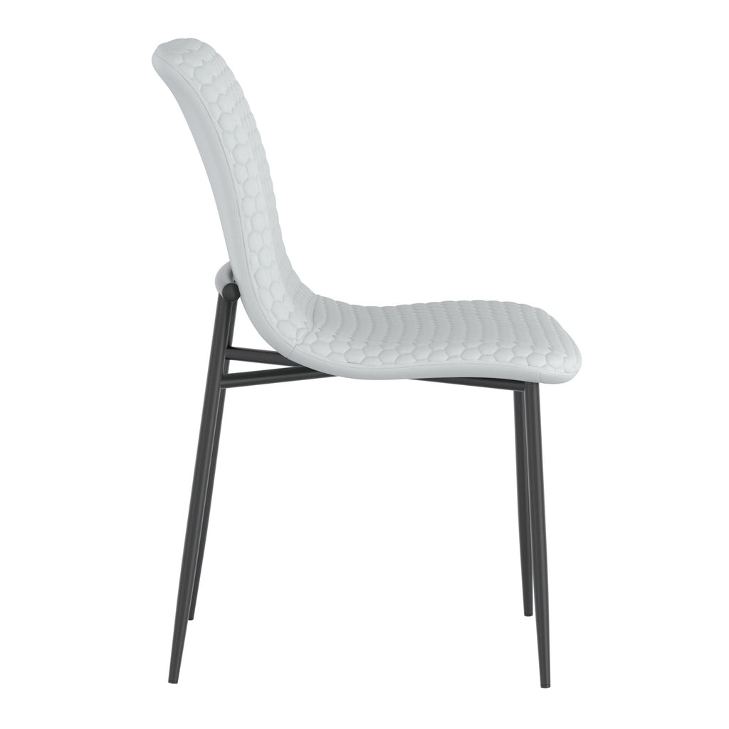 Brixx Dining/Lounge Chair (Light Grey and Black) (Set of 2)