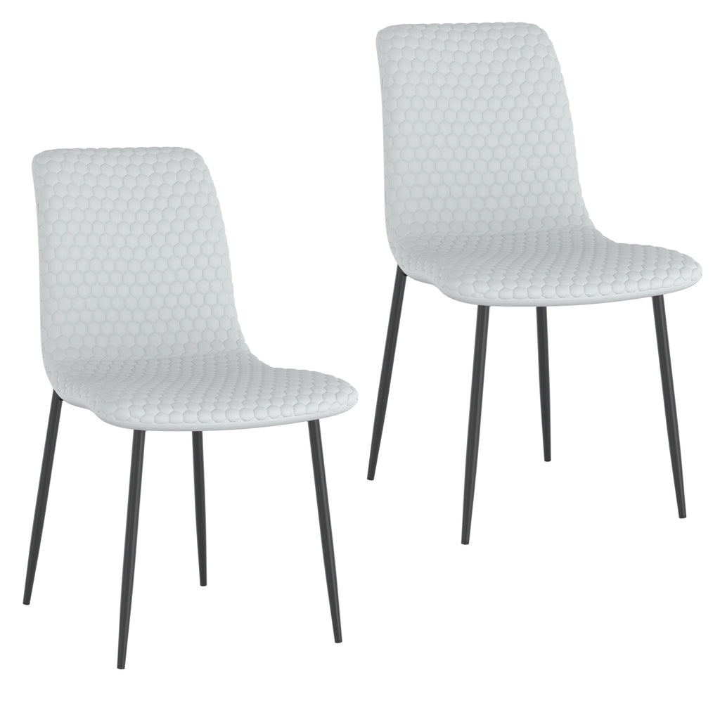 Brixx Dining/Lounge Chair (Light Grey and Black) (Set of 2)