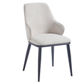 Kash Dining/Lounge Chair (Beige Fabric and Black) (Set of 2)