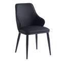 Kash Dining/Lounge Chair (Black PU and Black) (Set of 2)