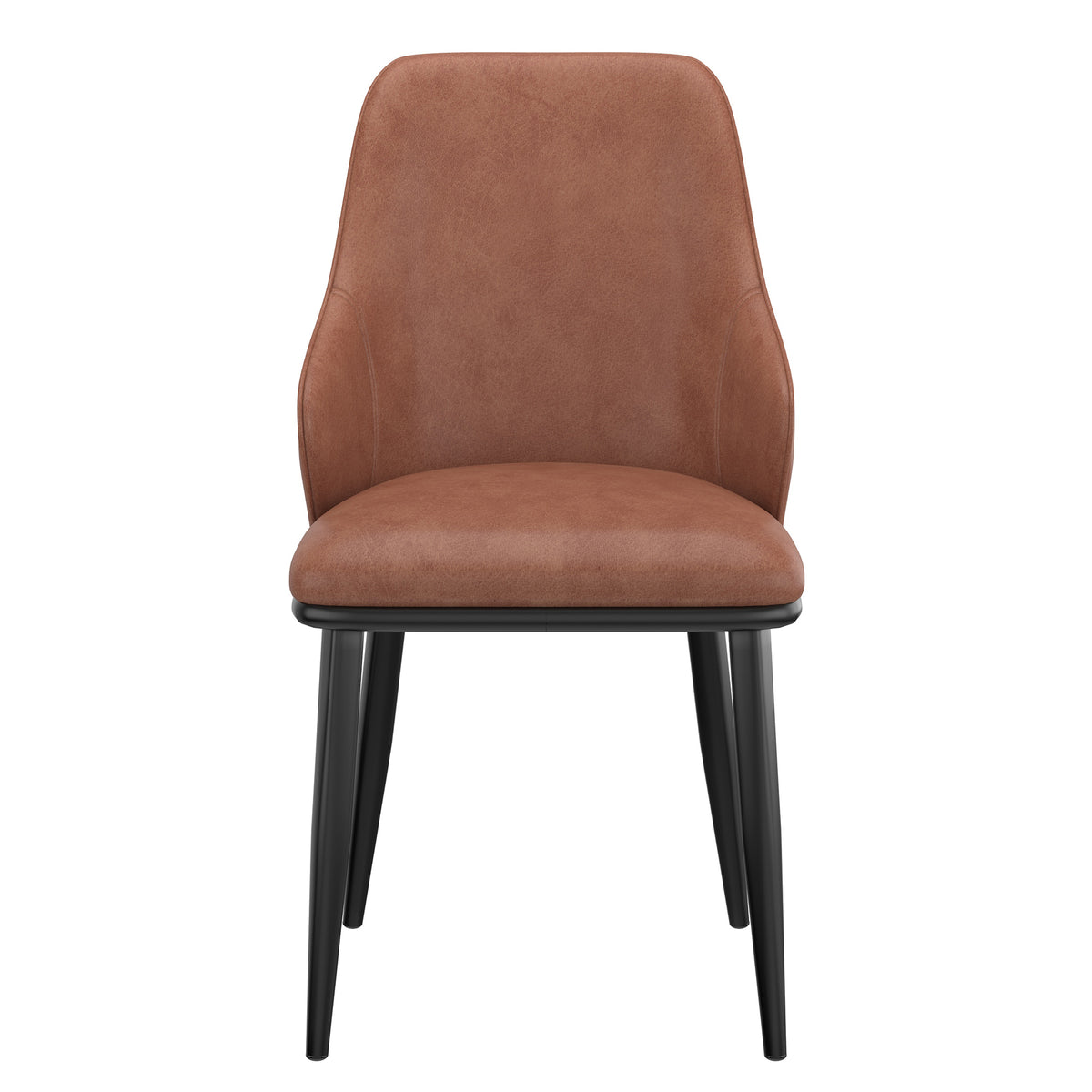 Kash Dining/Lounge Chair (Saddle PU and Black) (Set of 2)