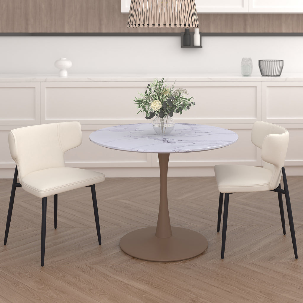 Olis Dining/Lounge Chair (Beige and Black) (Set of 2)