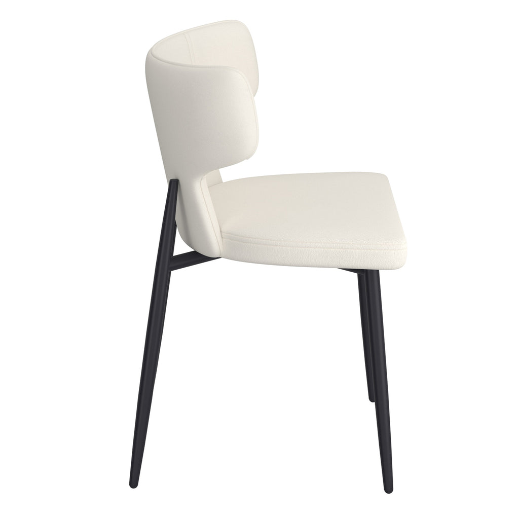 Olis Dining/Lounge Chair (Beige and Black) (Set of 2)