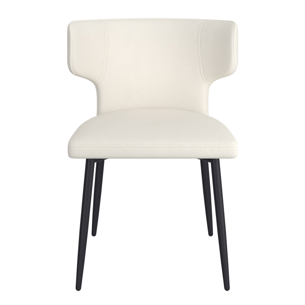 Olis Dining/Lounge Chair (Beige and Black) (Set of 2)