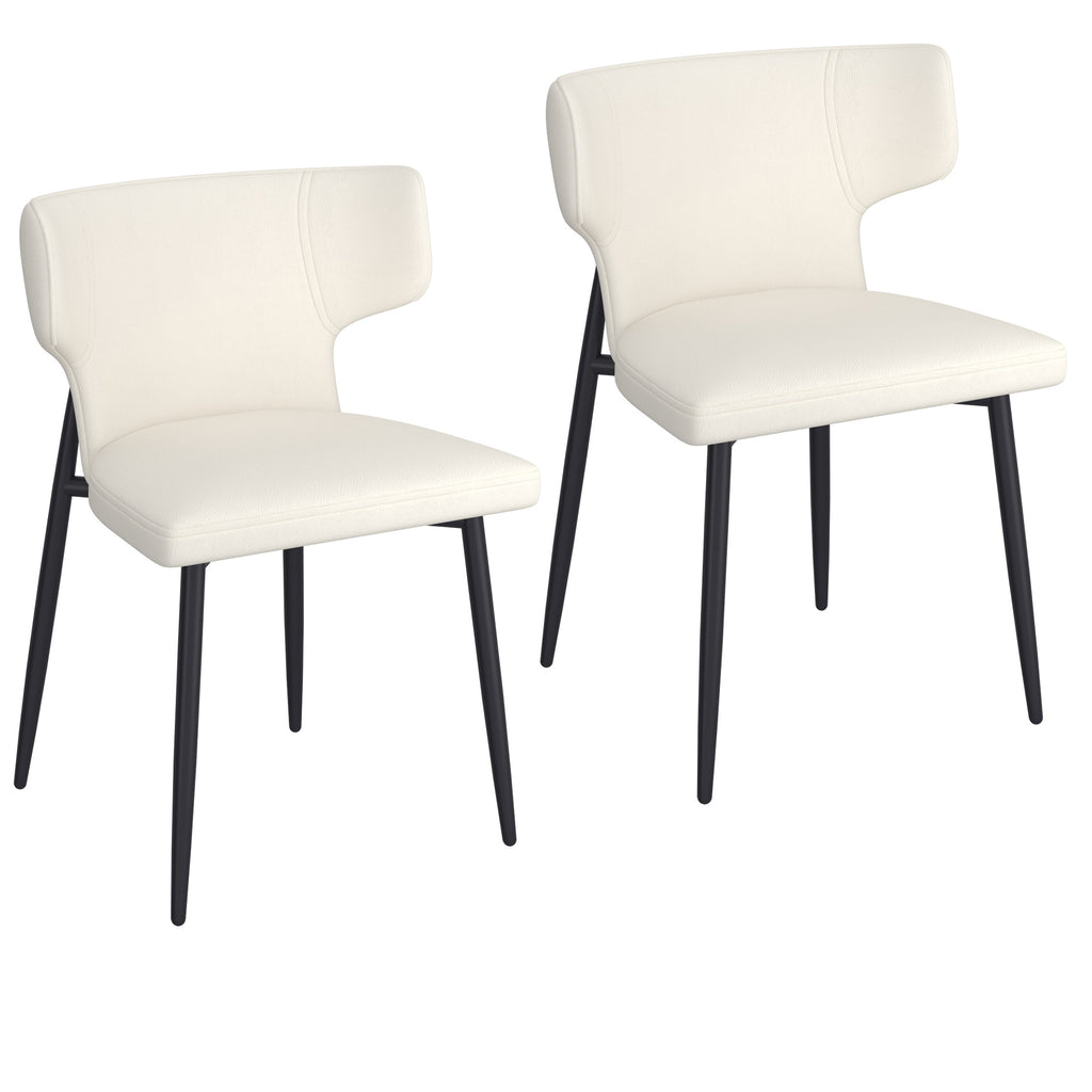 Olis Dining/Lounge Chair (Beige and Black) (Set of 2)
