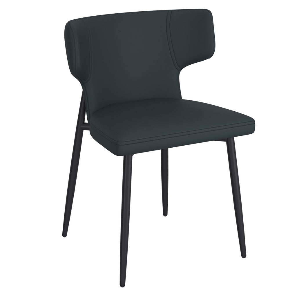Olis Dining/Lounge Chair (Black and Black) (Set of 2)