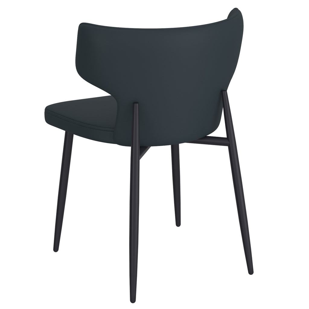 Olis Dining/Lounge Chair (Black and Black) (Set of 2)