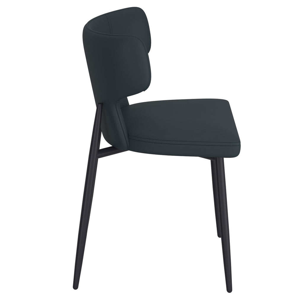 Olis Dining/Lounge Chair (Black and Black) (Set of 2)