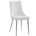 Devo Dining/Lounge Chair (White and Chrome) (Set of 2)
