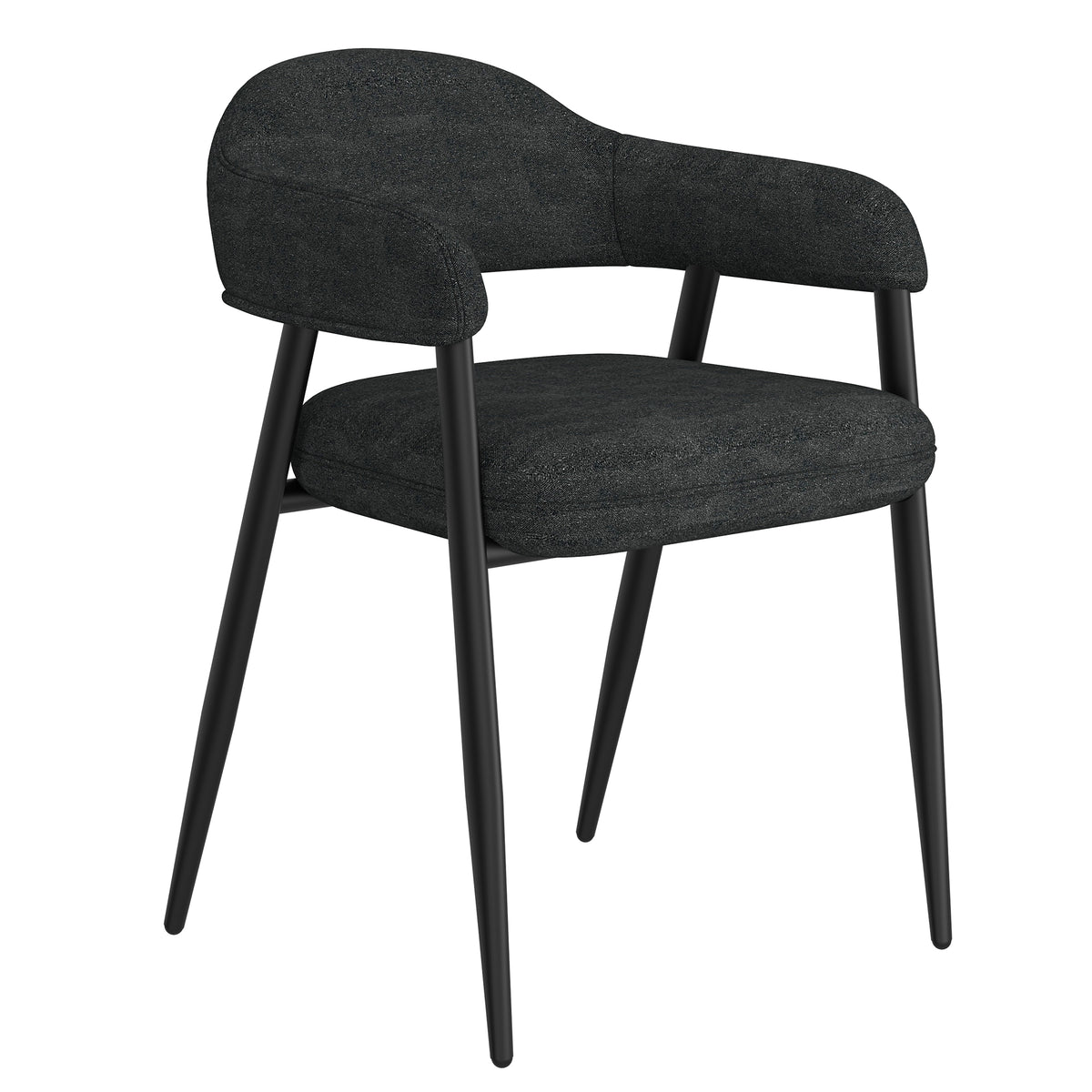 Archer Dining/Lounge Chair (Charcoal and Black) (Set of 2)