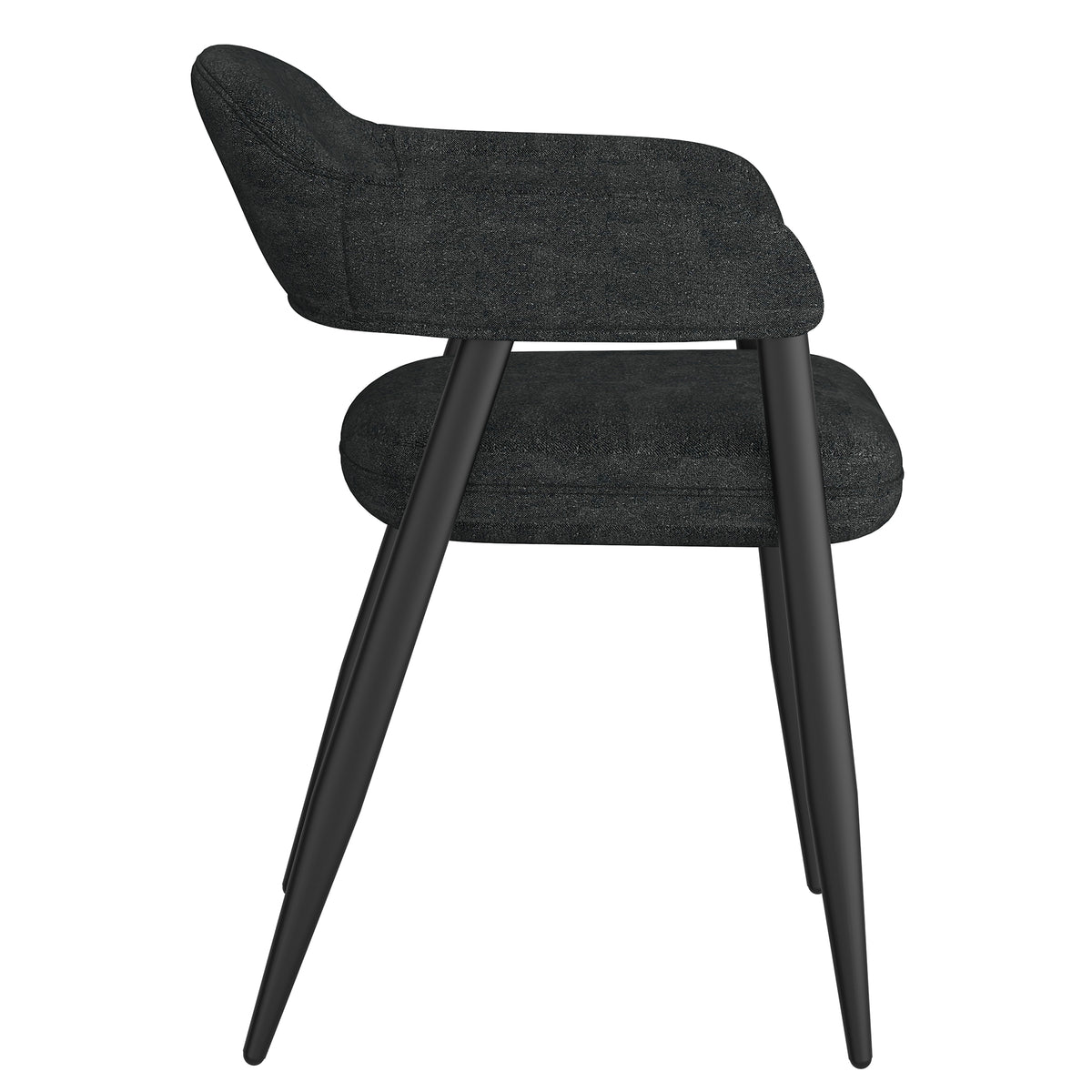 Archer Dining/Lounge Chair (Charcoal and Black) (Set of 2)