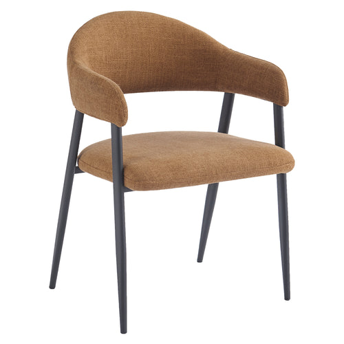 Alfie Dining Chair (Caramel and Black) (Set of 4)